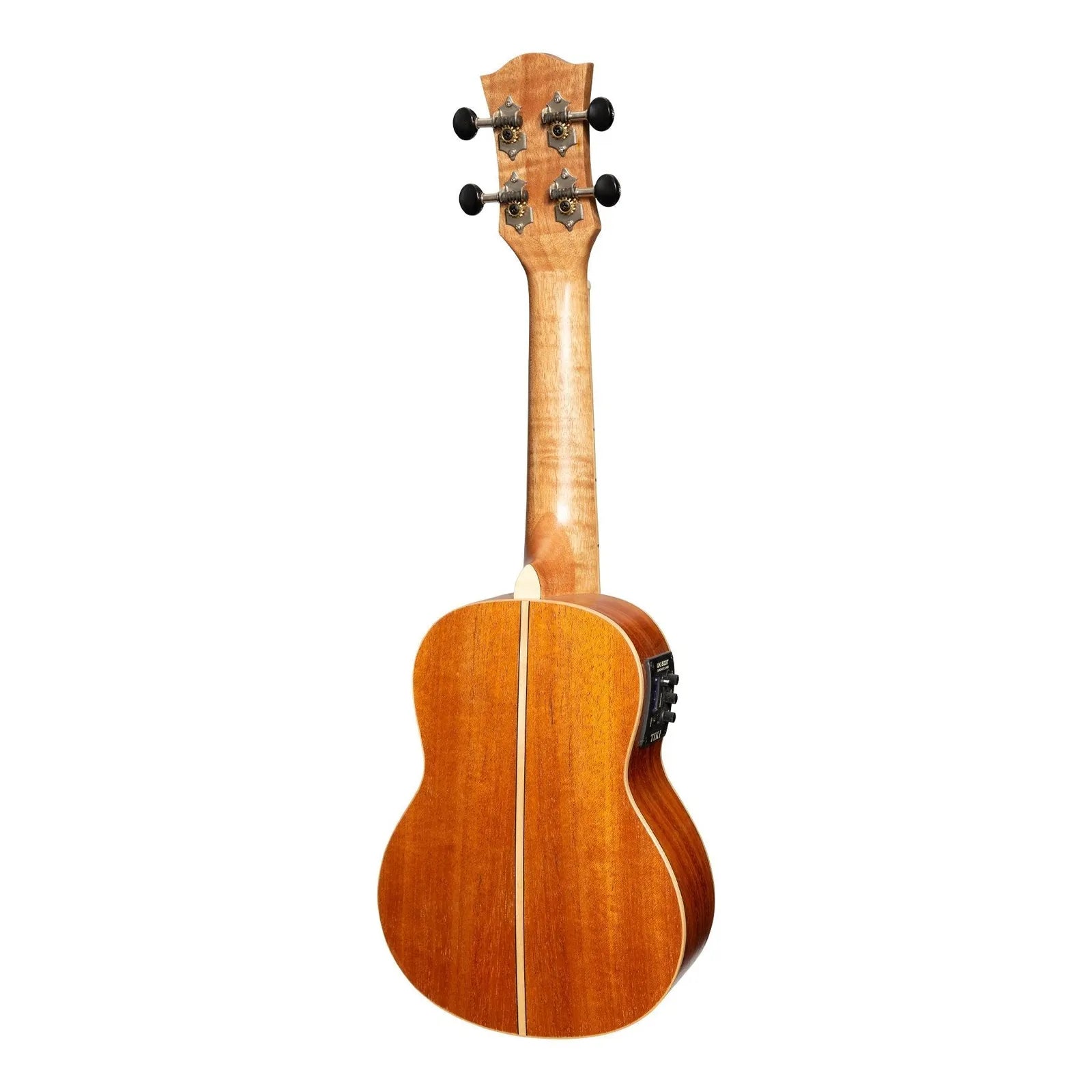 Tiki TSS-6P-NST Spruce Solid Top Electric Soprano Ukulele with Hard Case Natural Satin — view 2