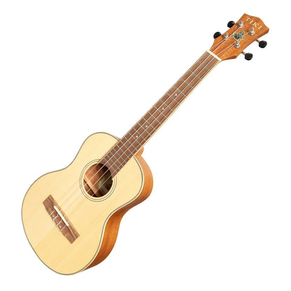 Tiki 6 Series Spruce Solid Top Tenor Ukulele with Hard Case Natural Satin TST-6-NST — view 3