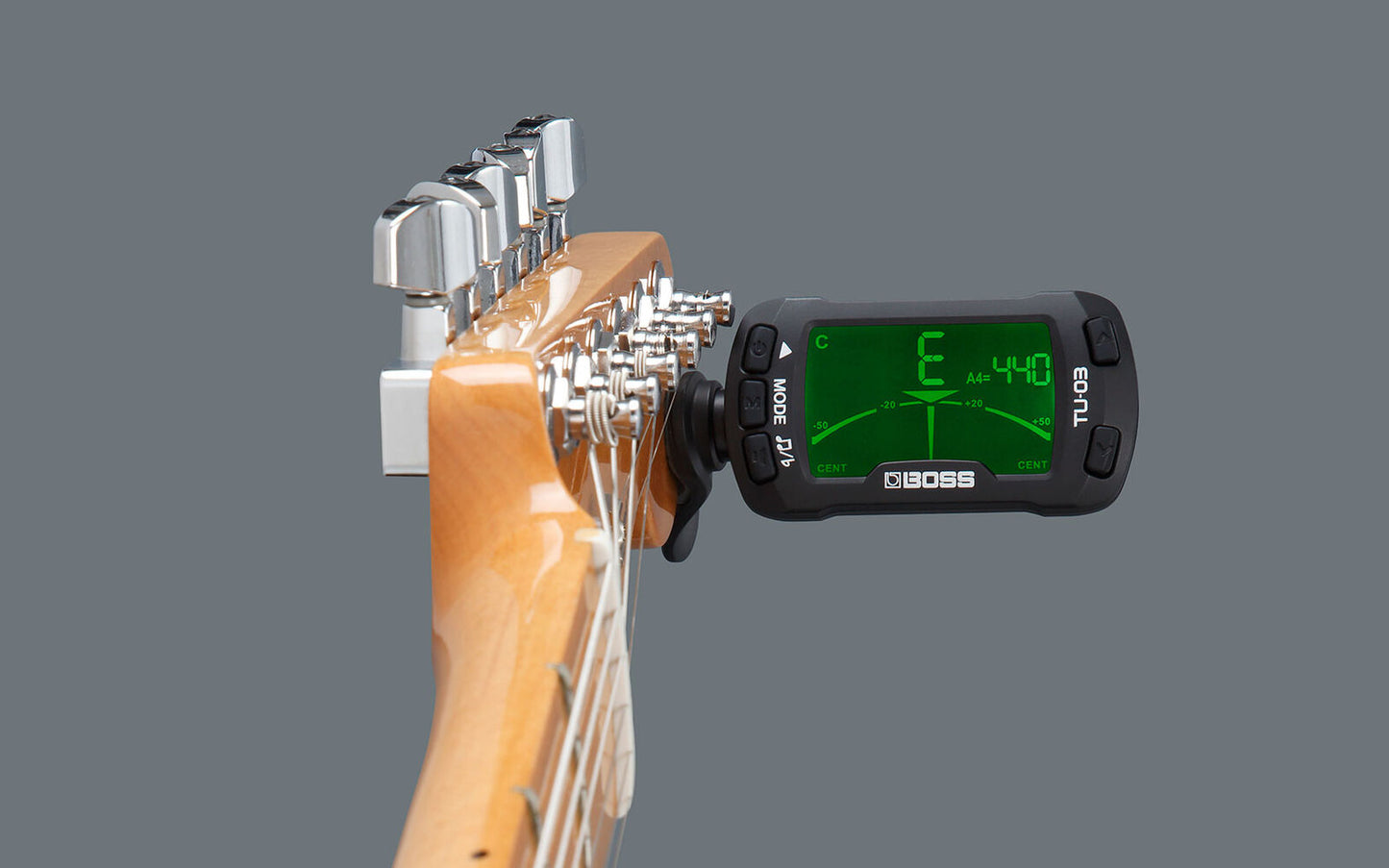 BOSS TU-03 Clip-On Tuner & Metronome - Compact Chromatic Tuner with Metronome for String Instruments — view 5