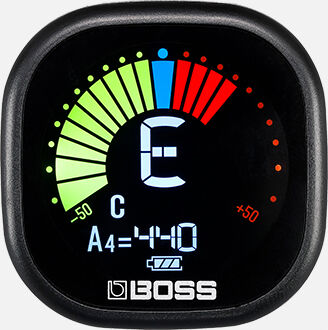 BOSS TU-05 Clip-On Tuner - USB Rechargeable, High-Contrast Display, 4 Tuning Modes, Long-Lasting Battery