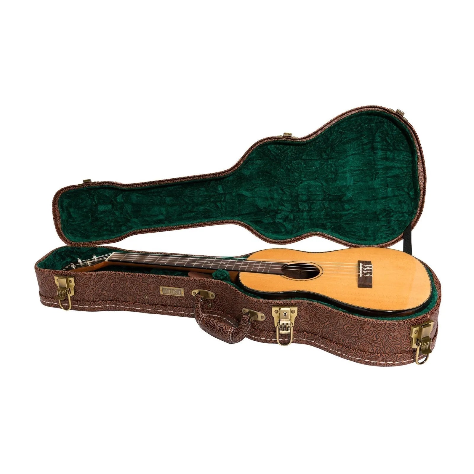 Tiki Deluxe Baritone Ukulele Hard Case Paisley Brown — view 5