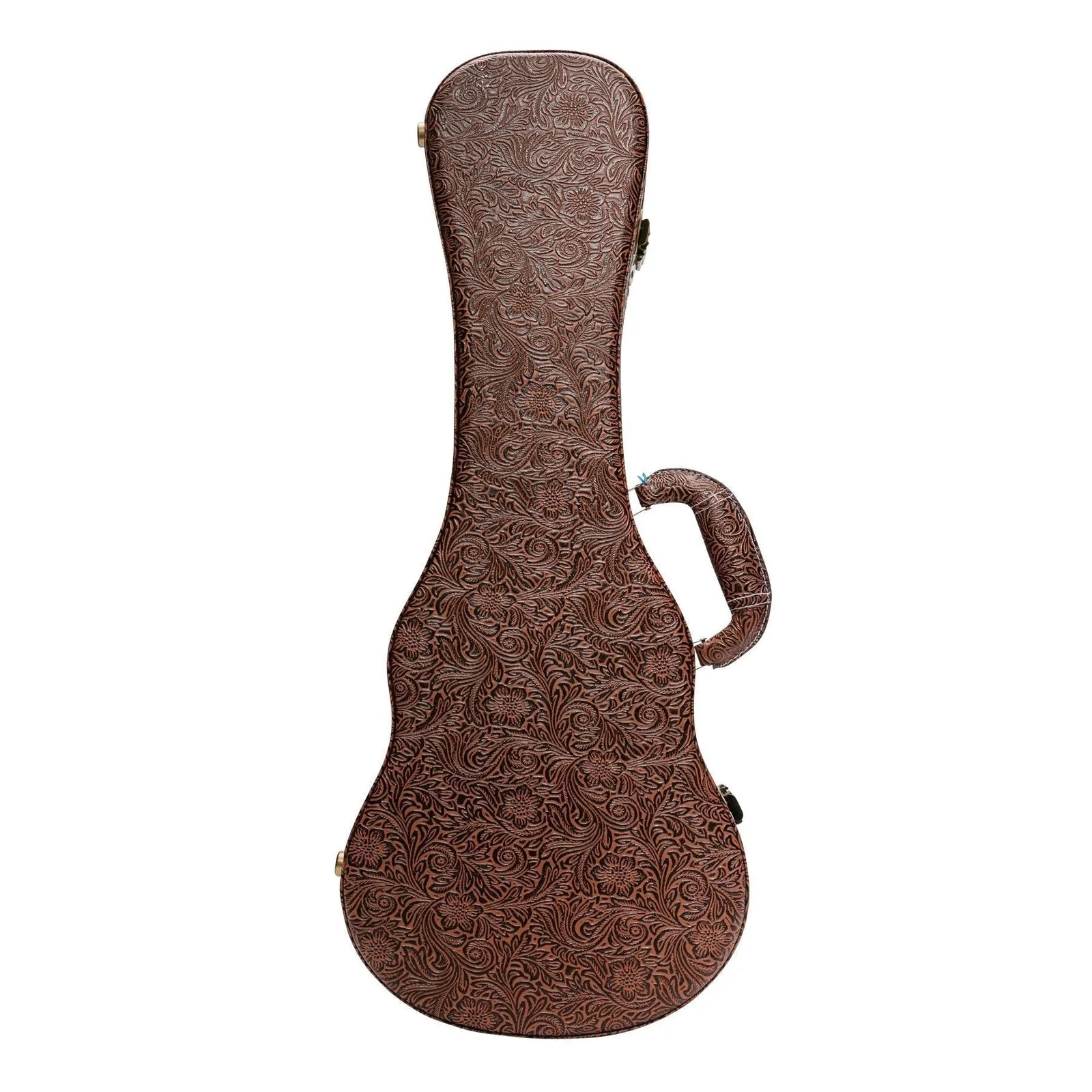 Tiki Deluxe Concert Ukulele Hard Case with Paisley Brown Vinyl Exterior — view 2