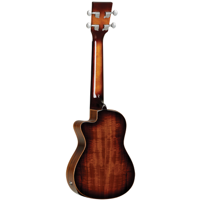 Tanglewood TUJ6CE Java Concert Cutaway / Electric Koa Burst Ukulele — view 2