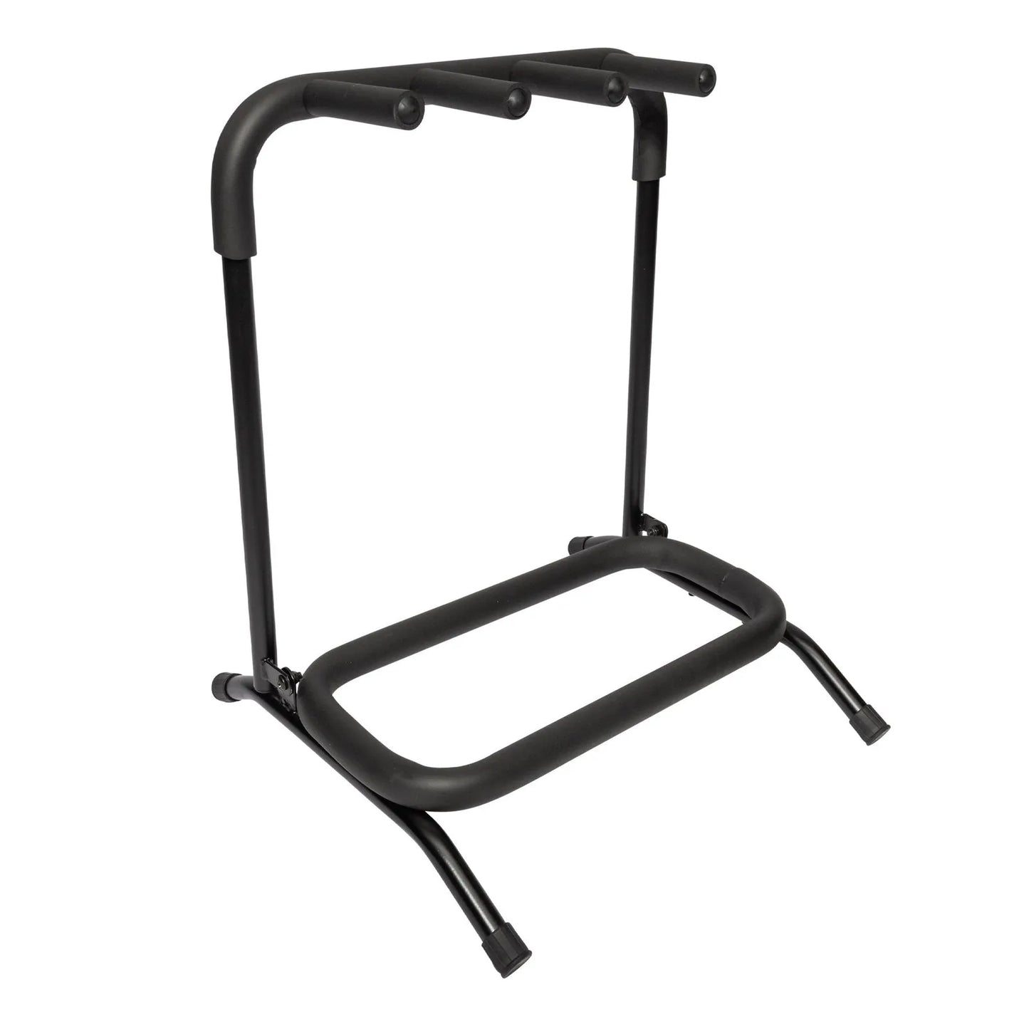 Tiki TUR-3 Multi-Rack Ukulele Stand for 3 Ukuleles, Foldable, Lightweight, Durable Steel Frame, Soft Rubber Foam Protection