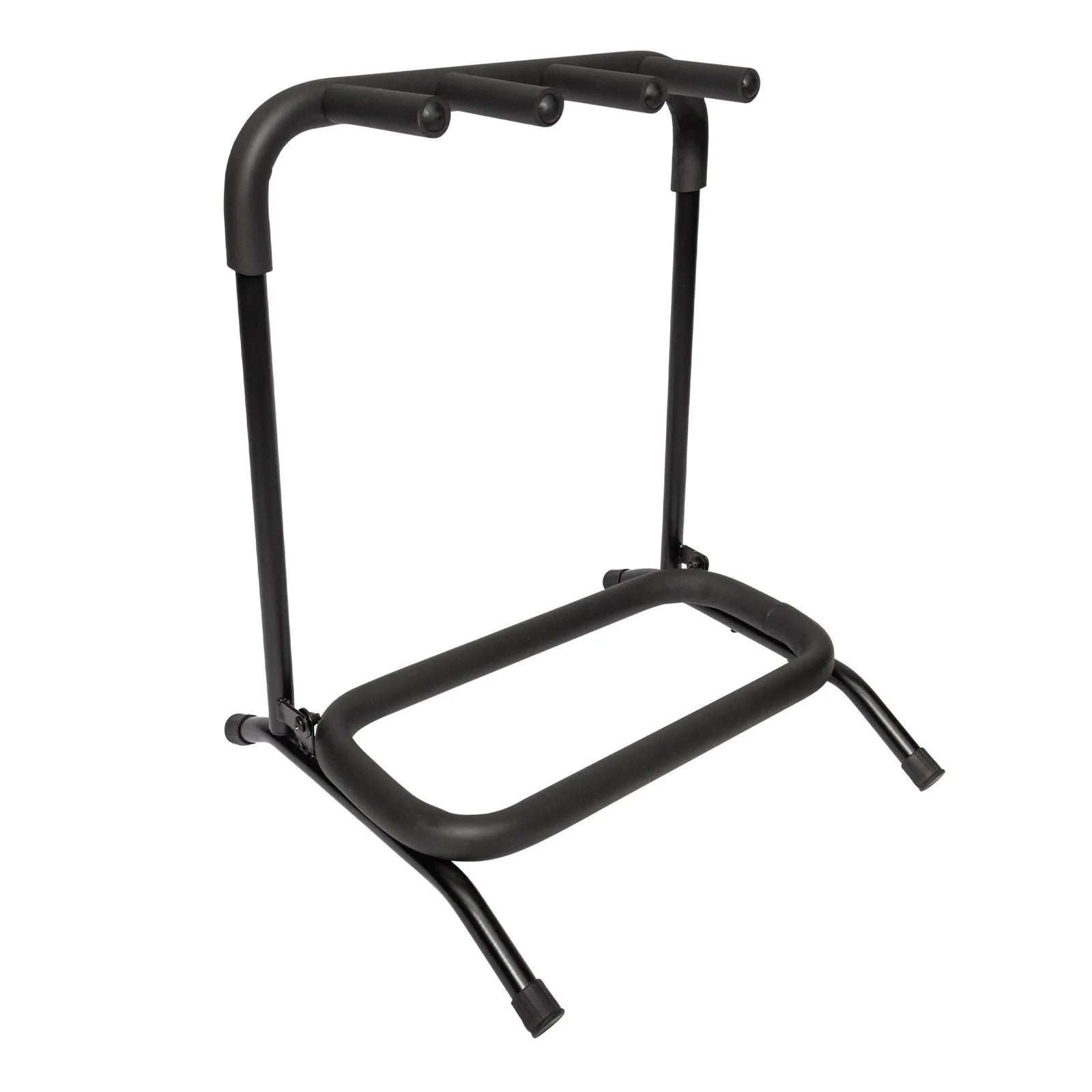 Tiki TUR-3 Multi-Rack Ukulele Stand for 3 Ukuleles, Foldable, Lightweight, Durable Steel Frame, Soft Rubber Foam Protection