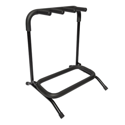 Tiki TUR-3 Multi-Rack Ukulele Stand for 3 Ukuleles, Foldable, Lightweight, Durable Steel Frame, Soft Rubber Foam Protection