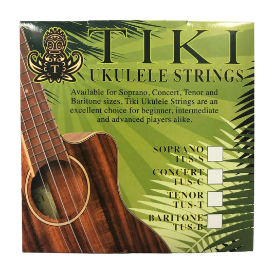 Tiki Tenor Ukulele String Set GCEA - Synthetic Nylon, Balanced Timbre, Smooth Finish, Stable Tuning, Tenor Size