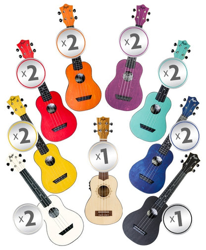 Flight Abs Travel Ukulele Rainbow Class Set — view 2