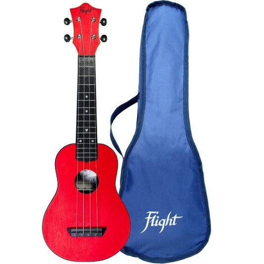 Flight TUS35 ABS Travel Soprano Ukulele — Red (Flight Travel Series)