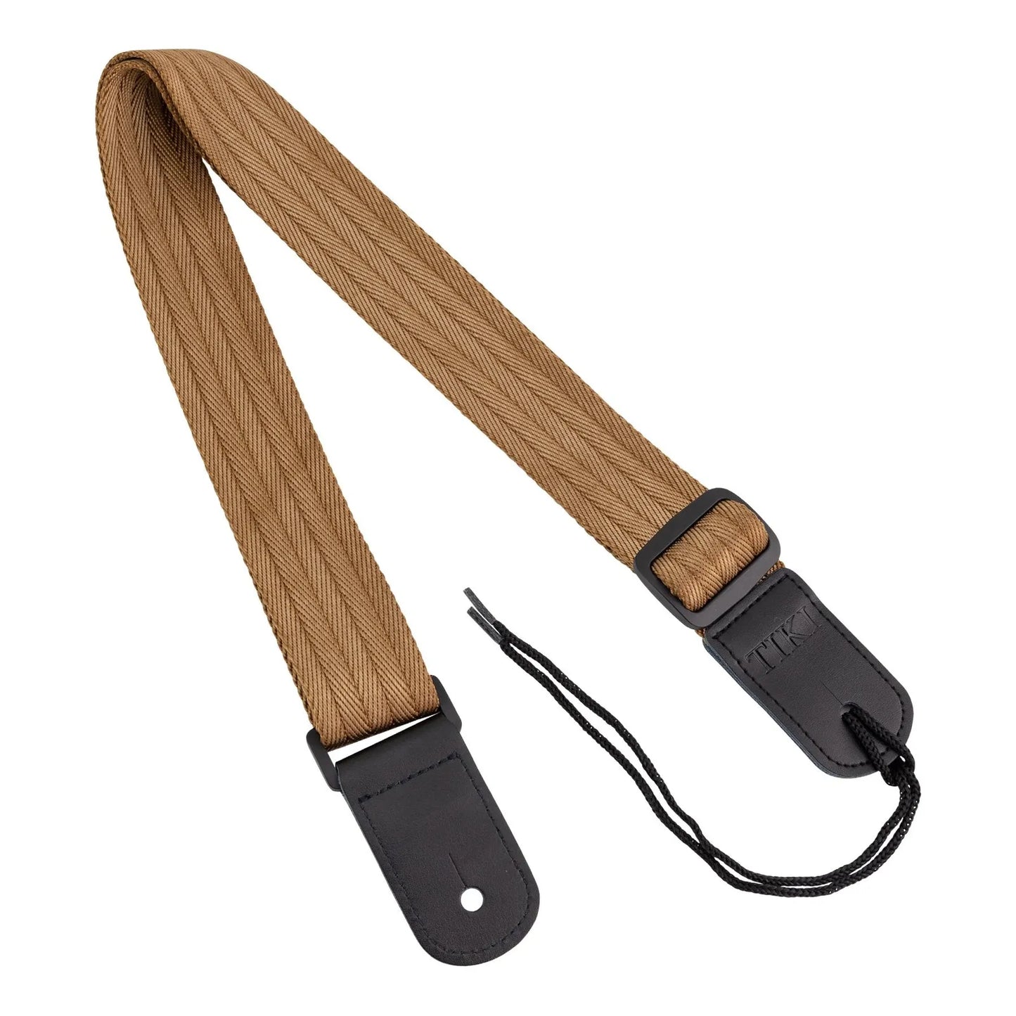 Tiki TUST-N4 Premium Nylon Ukulele Strap - Brown, 1.5" Wide, Adjustable up to 47"
