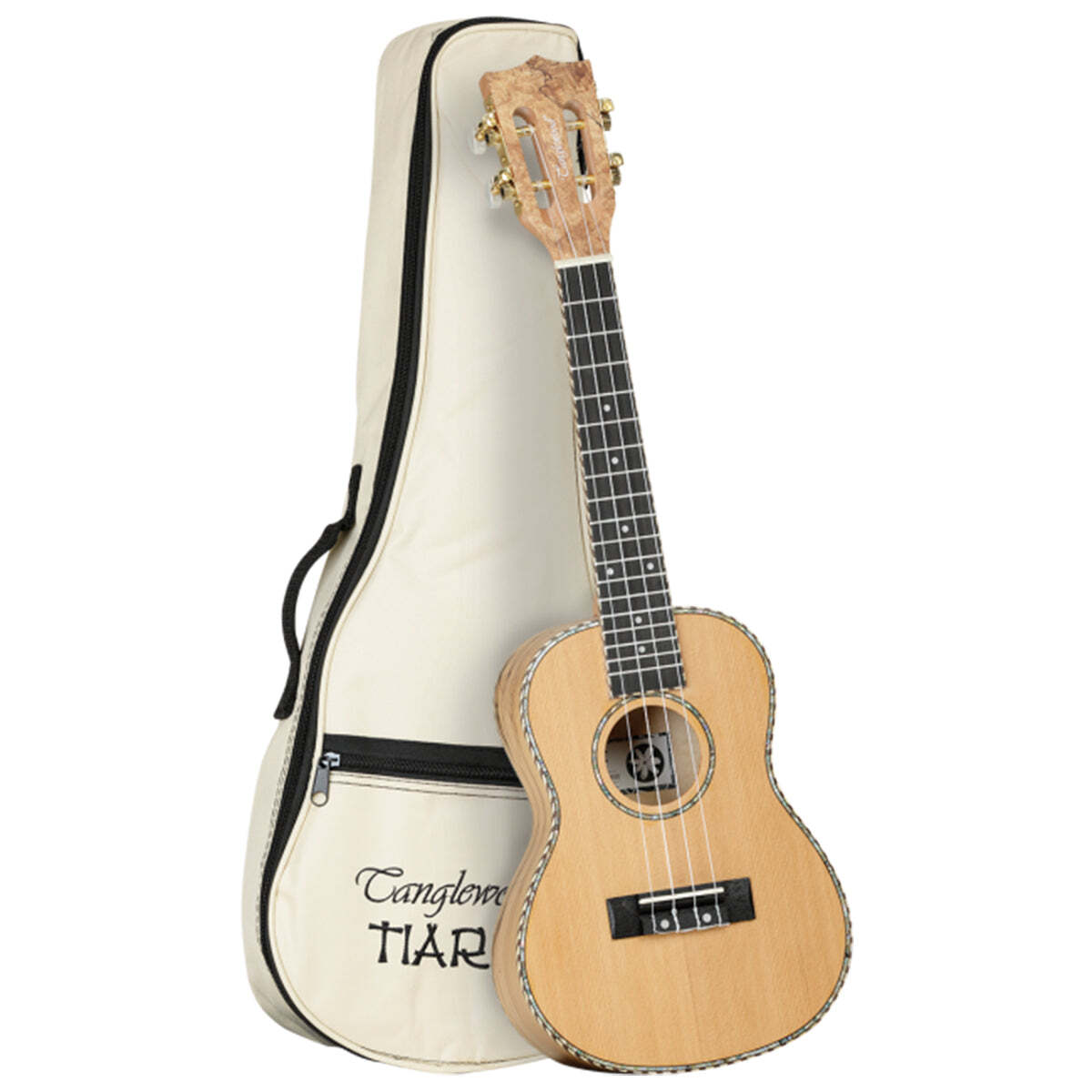 Tanglewood TWT11B Tiare Concert Ukulele Cedar/Spalted Maple Uke w/ Bag - MINOR BLEMISH
