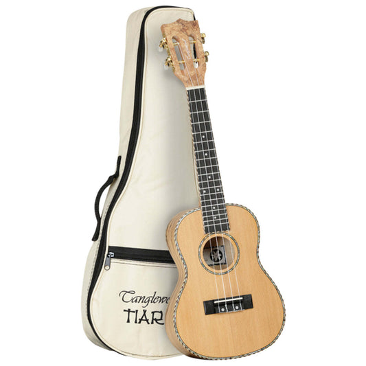 Tanglewood TWT11B Tiare Concert Ukulele Cedar/Spalted Maple Uke w/ Bag - MINOR BLEMISH