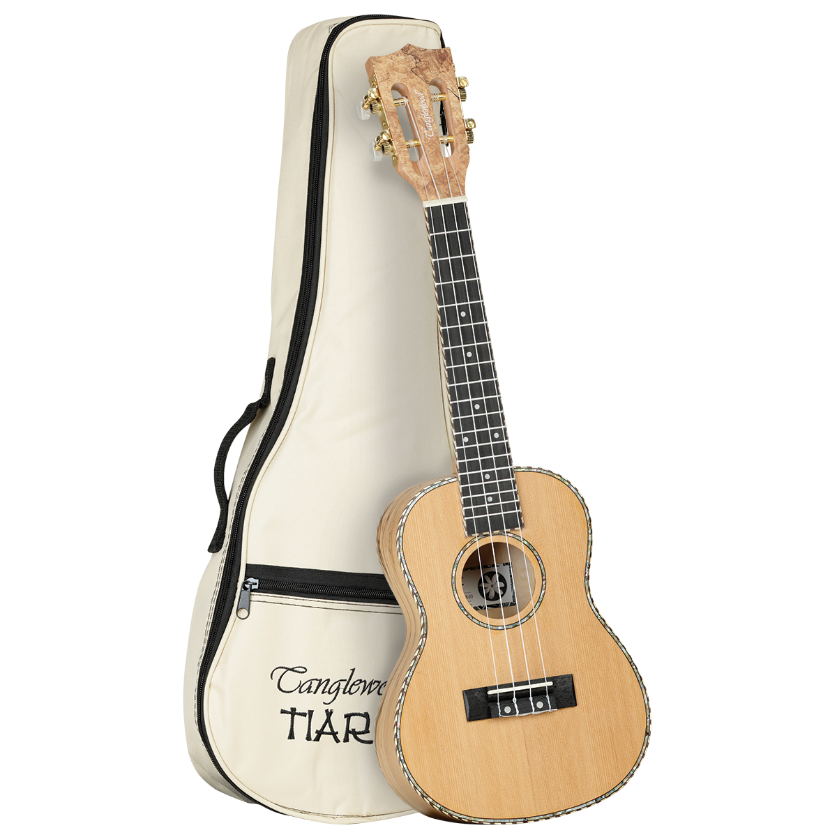 Tanglewood TWT11B Tiare Concert Ukulele Solid Cedar/Spalted Maple with Gig Bag