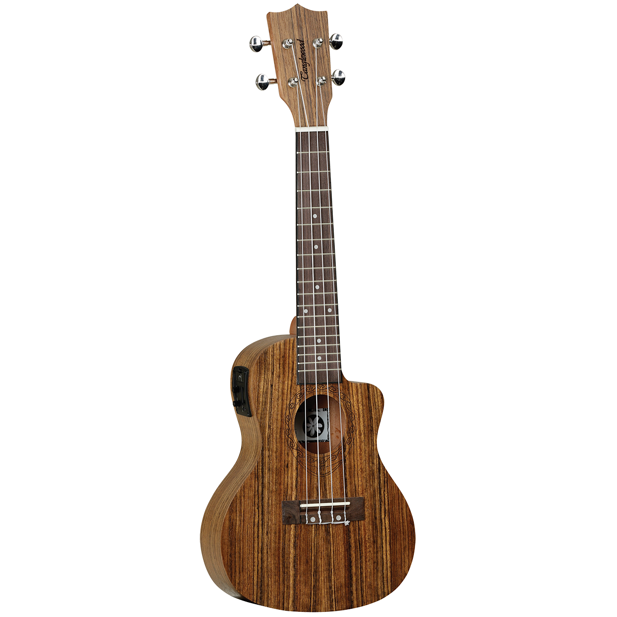 Tanglewood TWT12E Tiare Concert Ukulele with Pickup and Deluxe Padded Gig Bag, Ovangkol Construction