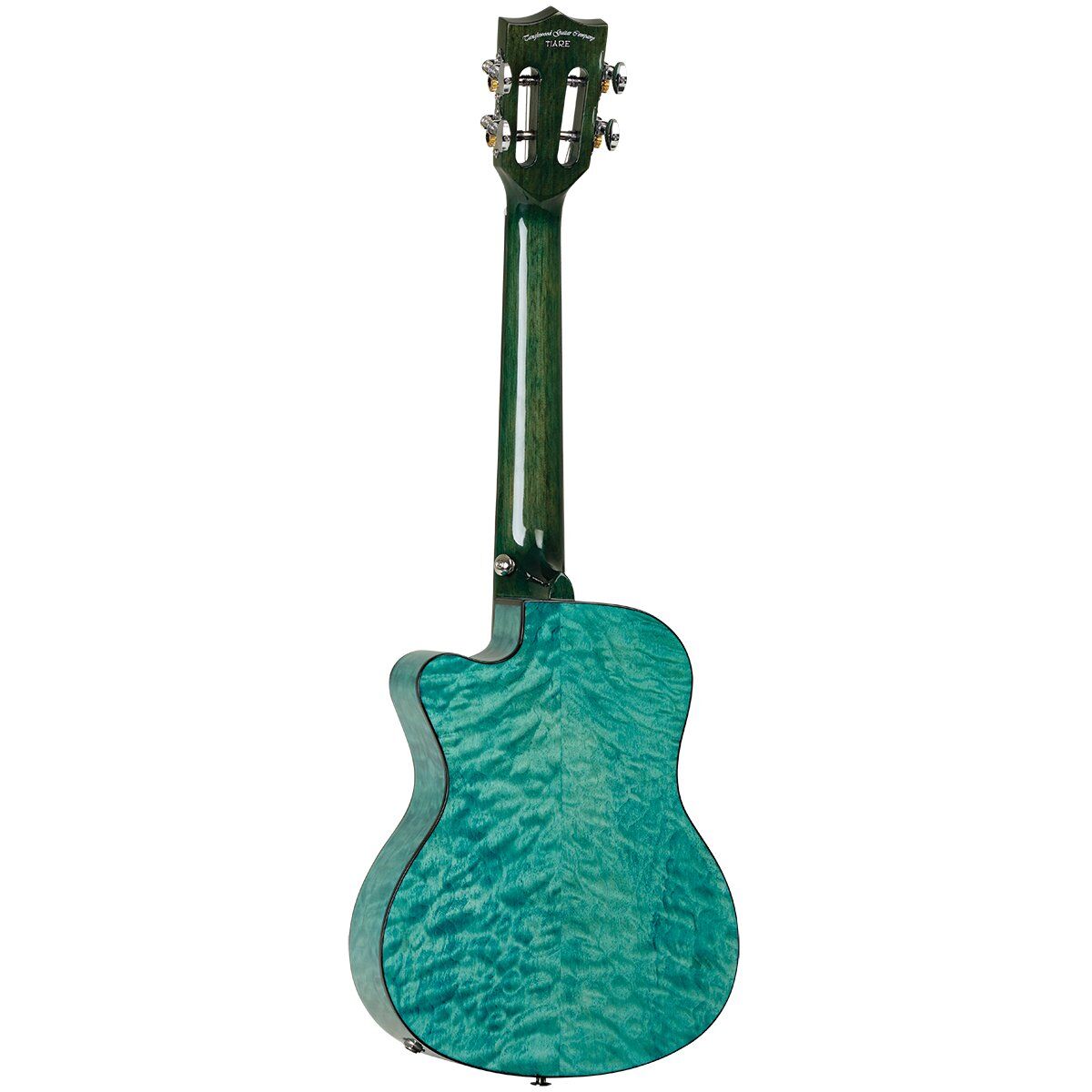 Tanglewood TWT24E Tiare Tenor Cutaway Ukulele Quilted Maple Tahitian Coral Gloss — view 2