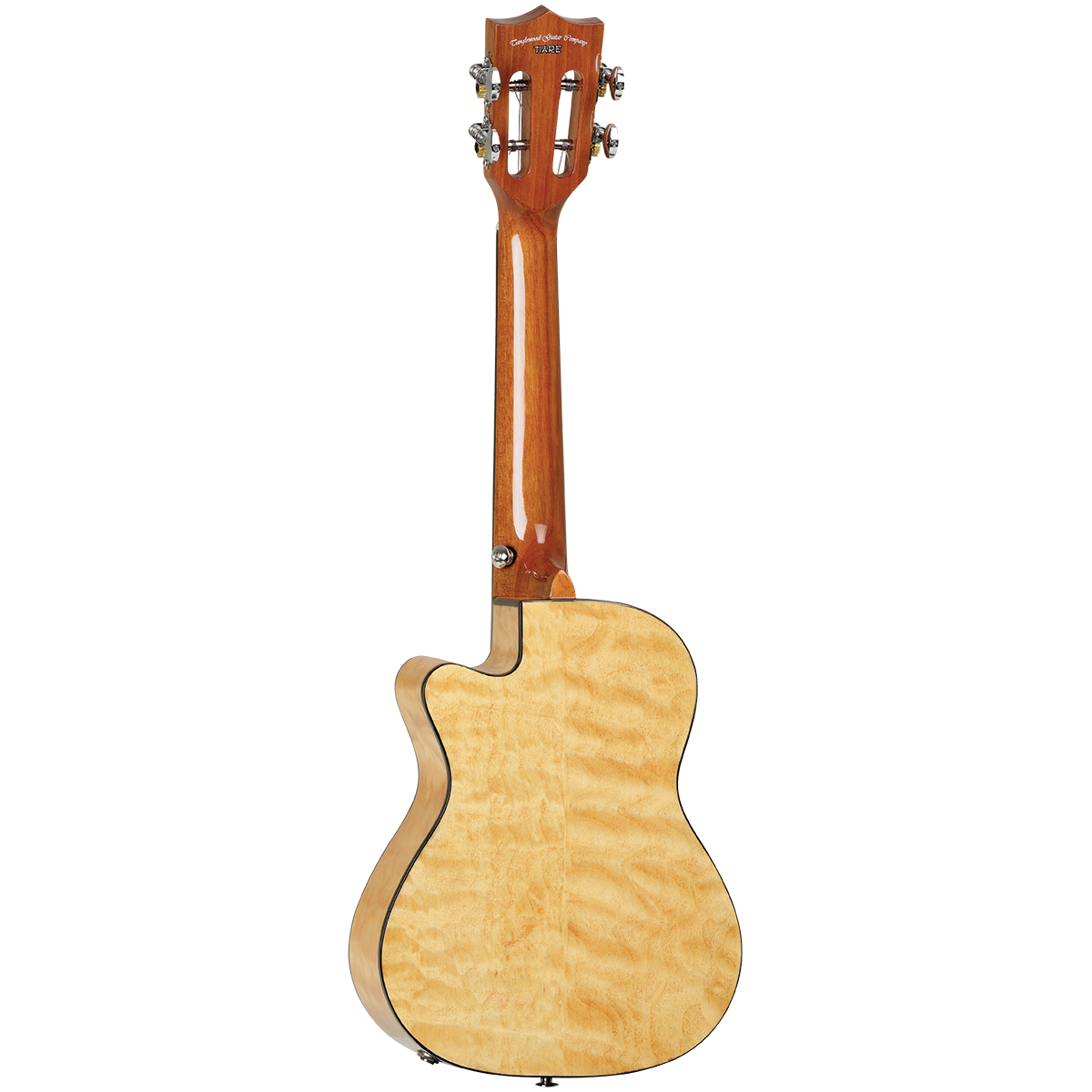 Tanglewood TWT29E Tiare Concert Cutaway Ukulele Tennessee Honey Gloss Quilted Maple w/Pick Up — view 2