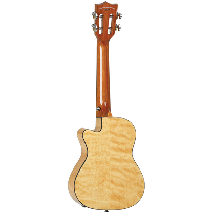 Tanglewood TWT29E Tiare Concert Cutaway Ukulele Tennessee Honey Gloss Quilted Maple w/Pick Up — view 2
