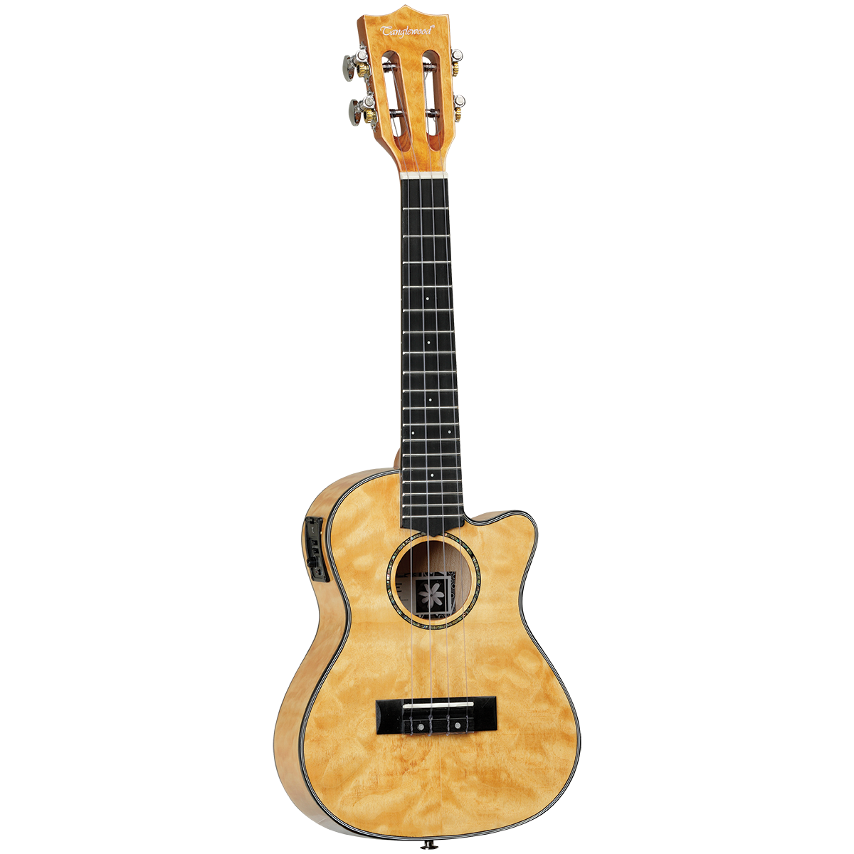 Tanglewood TWT29E Tiare Concert Cutaway Ukulele Tennessee Honey Gloss Quilted Maple w/Pick Up