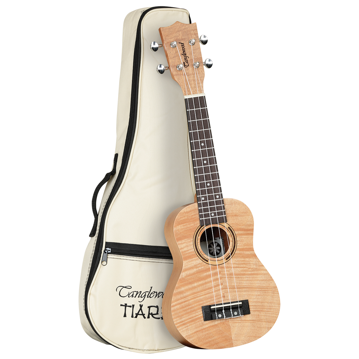 Tanglewood TWT5B Tiare Soprano Ukulele Flame Mahogany with Gig Bag