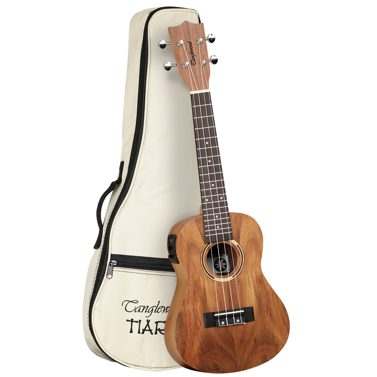 Tanglewood TWT8E Tiare Concert Ukulele with Pickup All Koa and Bag