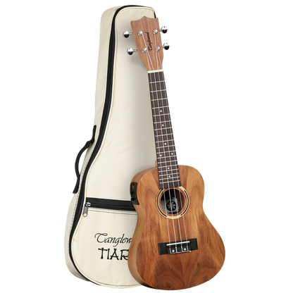 Tanglewood TWT8E Tiare Concert Ukulele with Pickup All Koa and Bag
