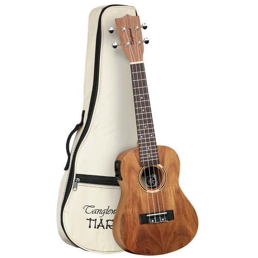 Tanglewood TWT8E Tiare Concert Ukulele with Pickup All Koa and Bag