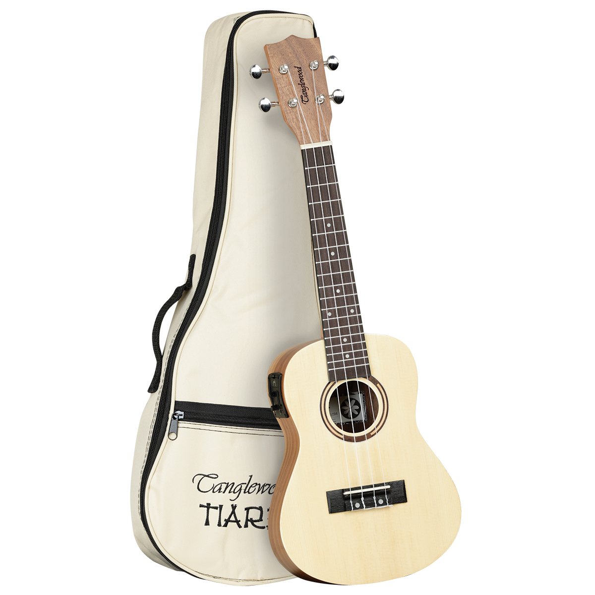 Tanglewood TWT9EB Tiare Concert Ukulele with Pickup, Spruce/Koa, Gig Bag Included