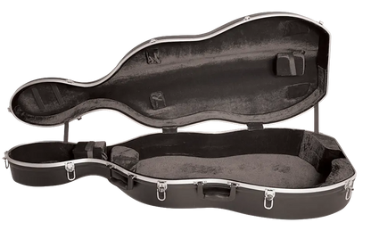 V-Case TV044 3/4-4/4 Size Cello Case with Wheels, Black — view 2