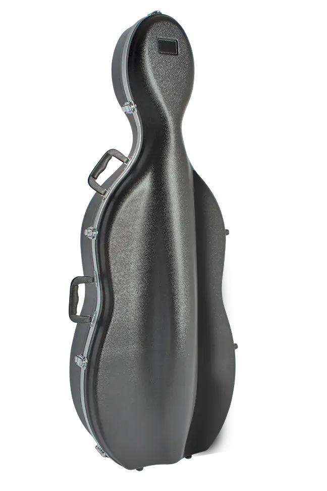 V-Case TV044 3/4-4/4 Size Cello Case with Wheels, Black