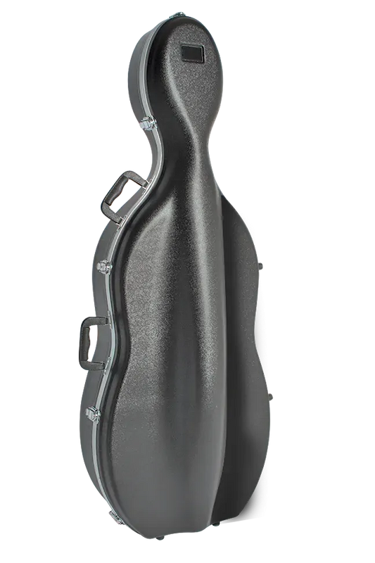 V-Case TV044 3/4-4/4 Size Cello Case with Wheels, Black