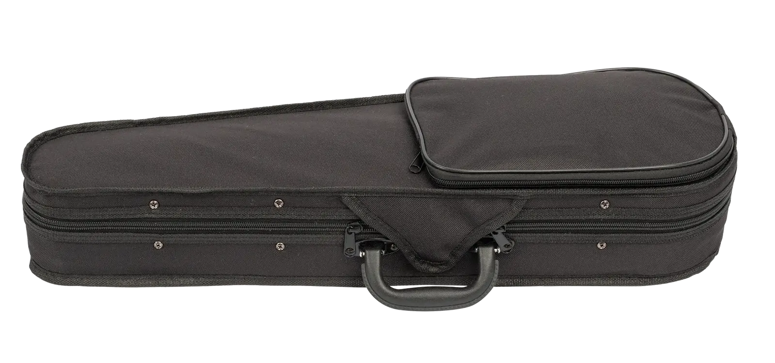 V-Case 1/8 Size Violin Case Moulded Poly Black Nylon Cover