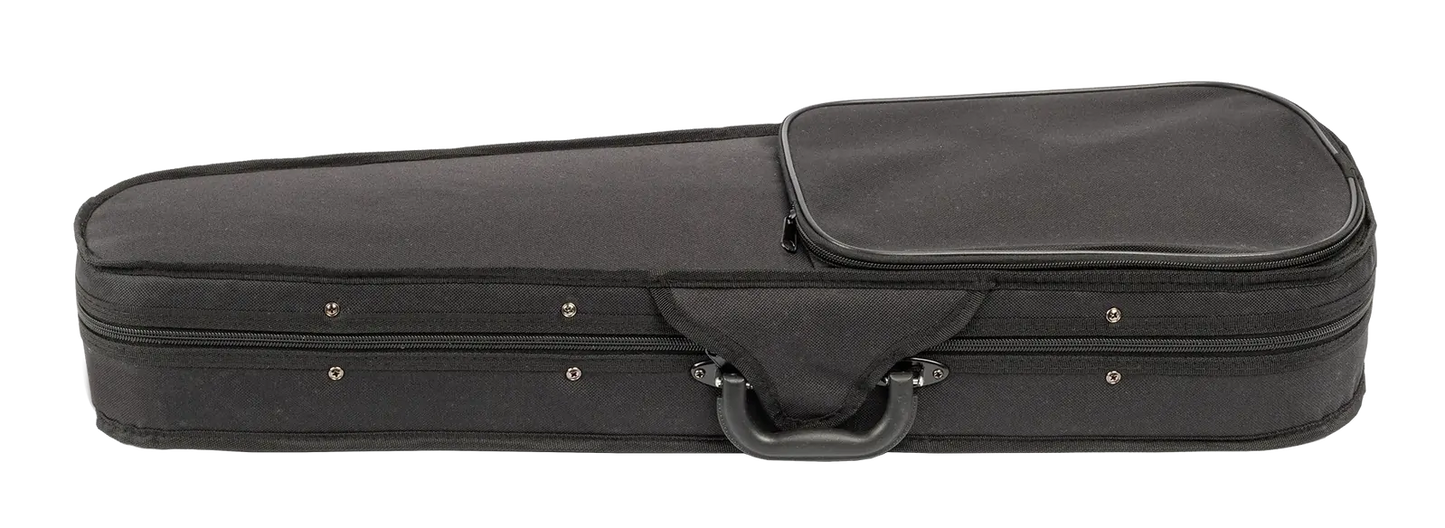 V-Case 1/4 Size Violin Case Moulded Poly Black Nylon Cover