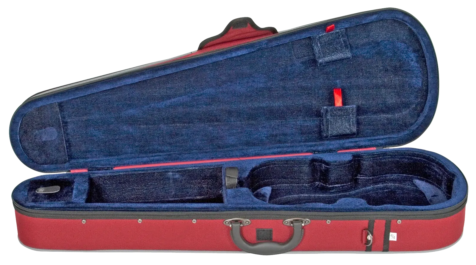 AMS 4/4 Violin Case - Maroon Nylon Waterproof with Shoulder Strap