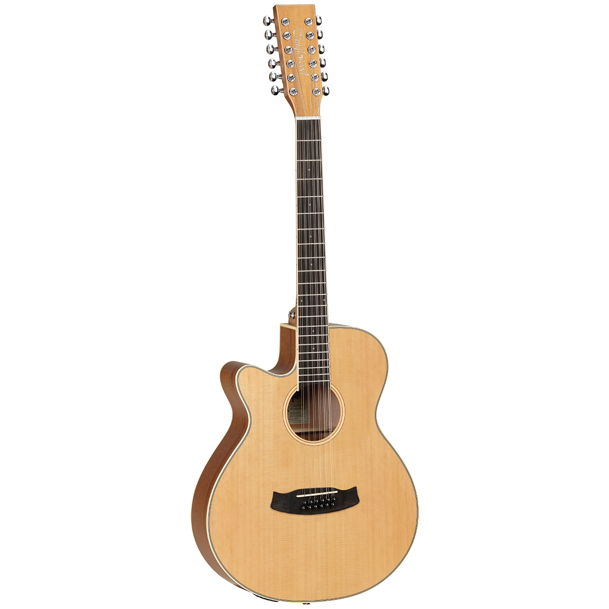 Tanglewood TW12CELH Winterleaf Acoustic Guitar 12-String Left Handed Super Folk Natural w/ Pickup & Cutaway