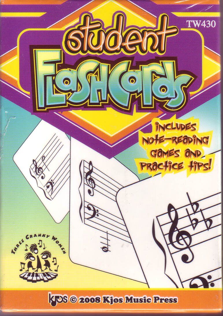Student Flash Cards for Major and Minor Key Signatures and Notes — view 2