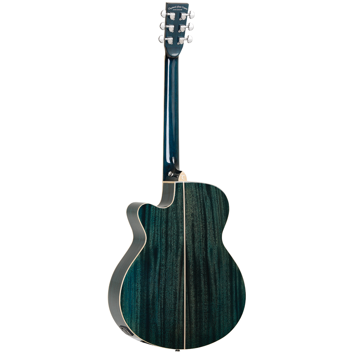 Tanglewood Winterleaf Blonde Acoustic Guitar Superfolk Aquamarine Gloss w/ Pickup & Cutaway — view 2