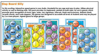 Slap Board Silly Music Game - TCW Resources - 26 Double-Sided Slapboards for Music Theory Education — view 2