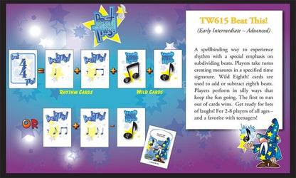 Crazy Eighths Rhythm Card Game for 2-8 Players