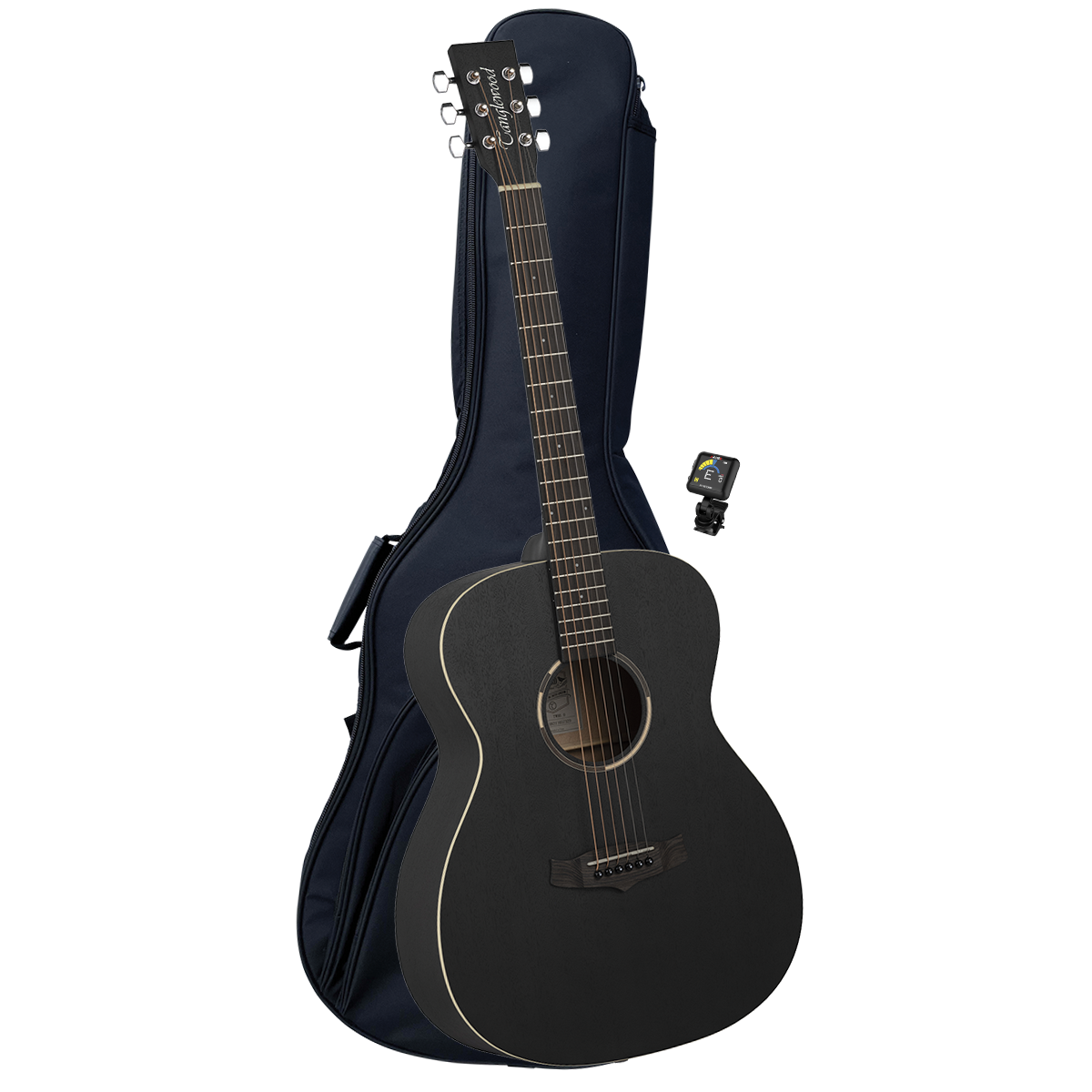 Tanglewood TWBBO Blackbird Orchestra Acoustic Smokestack Satin Pack with DCM Gig Bag & BONUS Tuner (TWBBO-P)