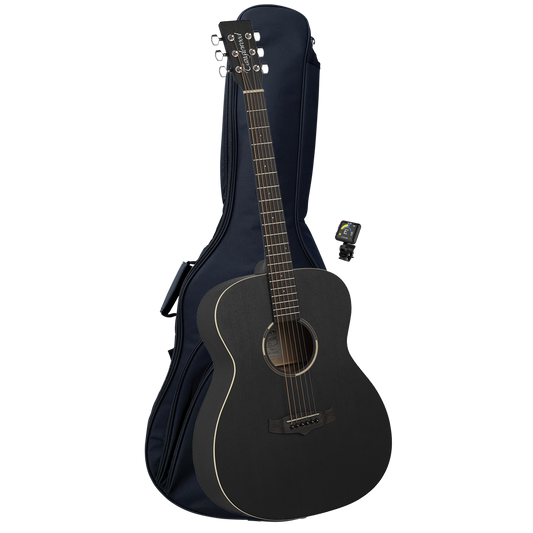 Tanglewood TWBBO Blackbird Orchestra Acoustic Smokestack Satin Pack with DCM Gig Bag & BONUS Tuner (TWBBO-P)