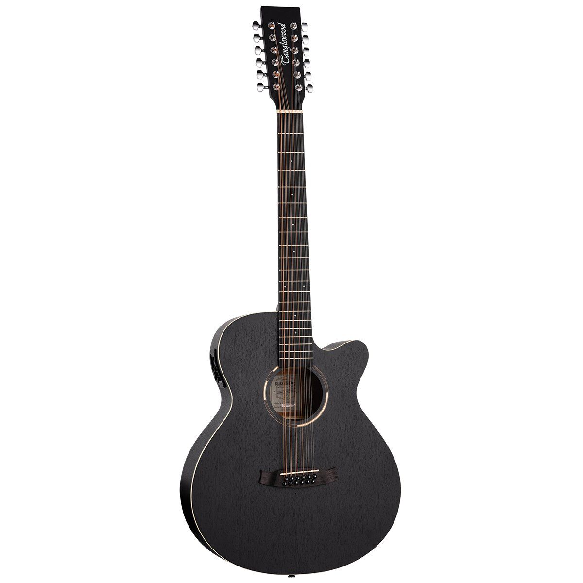Tanglewood TWBBSFCE12 Blackbird SuperFolk 12-String Cutaway Guitar Smokestack Black