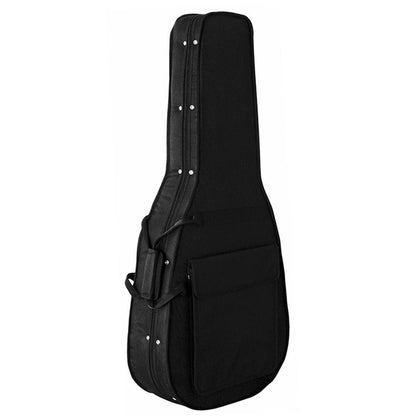 Torque Poly Foam Acoustic Guitar Case with Heavy Duty Black Nylon Exterior for 6 or 12 String Guitars