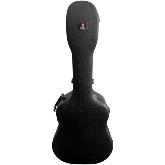Torque Deluxe Shaped ABS Acoustic Guitar Case - Black Finish with Black Frame