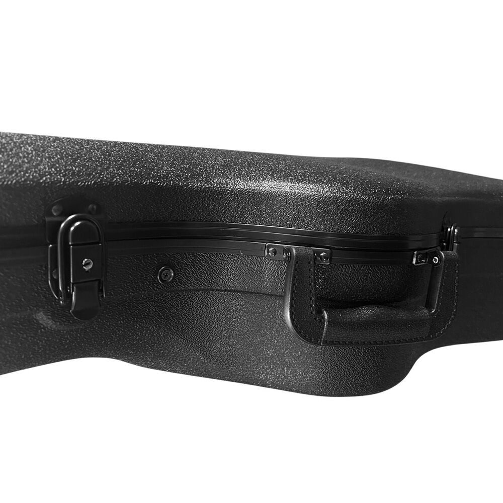 Torque Deluxe Shaped ABS Acoustic Guitar Case - Black Finish with Black Frame — view 3