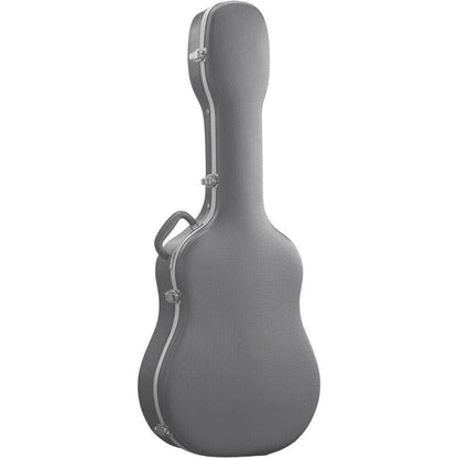 Torque Deluxe Shaped ABS Acoustic Guitar Case Silver-X Finish