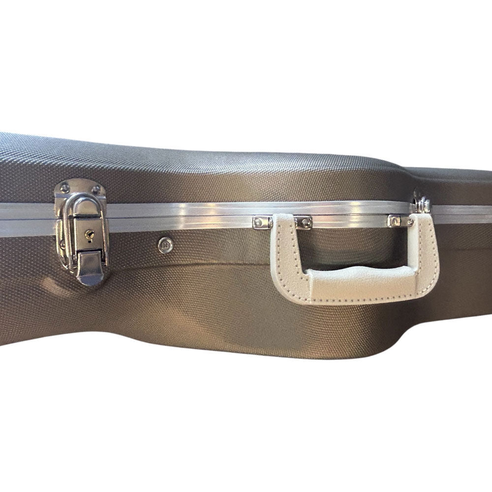 Torque Deluxe Shaped ABS Acoustic Guitar Case Silver-X Finish — view 3