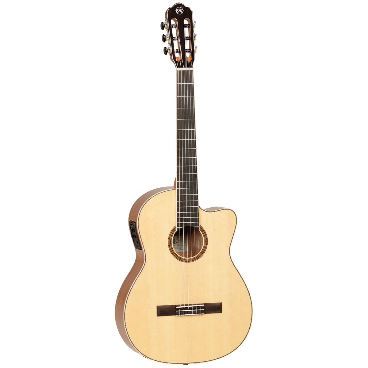 Tanglewood TWEMDC6 Enredo Madera Dominar Solid Spruce Top Classical Cutaway Electric Guitar