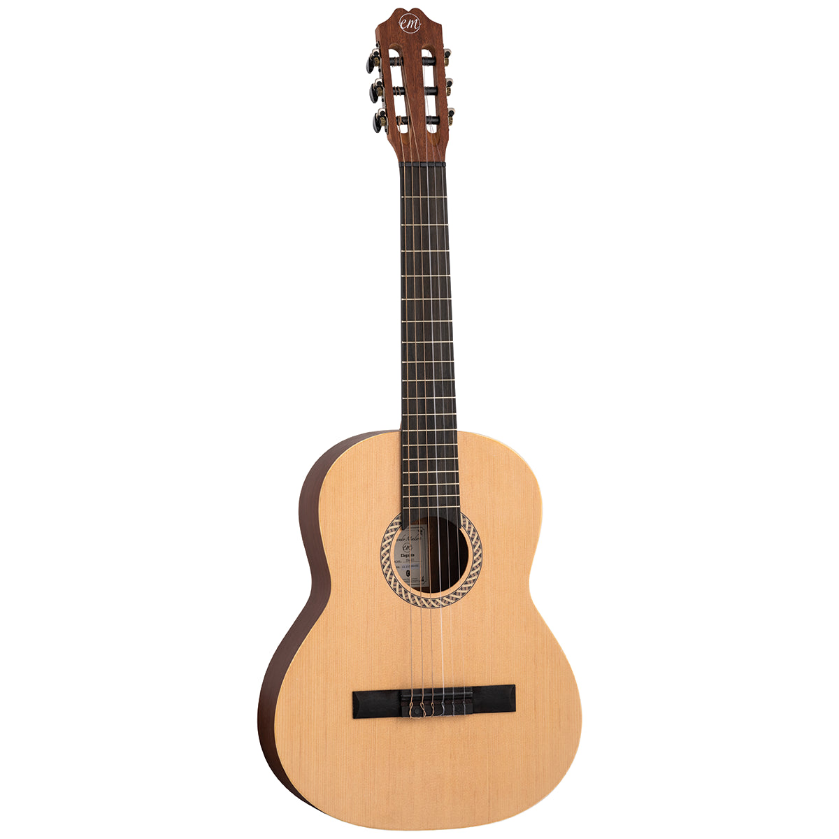 Tanglewood TWEME1 Enredo Madera Elegante 3/4 Size Classical Guitar with Spruce Top and Mahogany Back, Includes Gig Bag