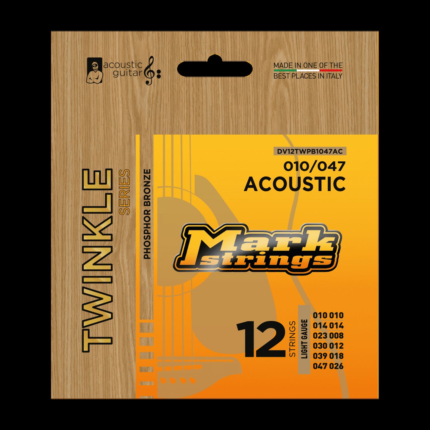 Markbass Twinkle Series 12 String Phosphor Bronze 10/47 Acoustic Guitar Set