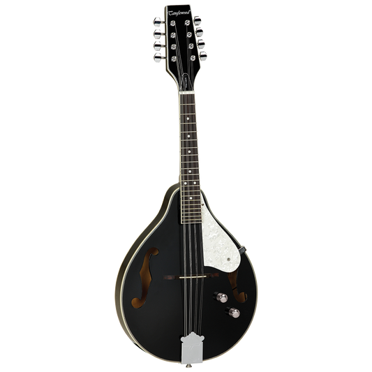 Tanglewood Union Series Mandolin Black with Pickup, Teardrop Shape, Linden Top, Under Saddle Pickup, Model TWMTBKPE